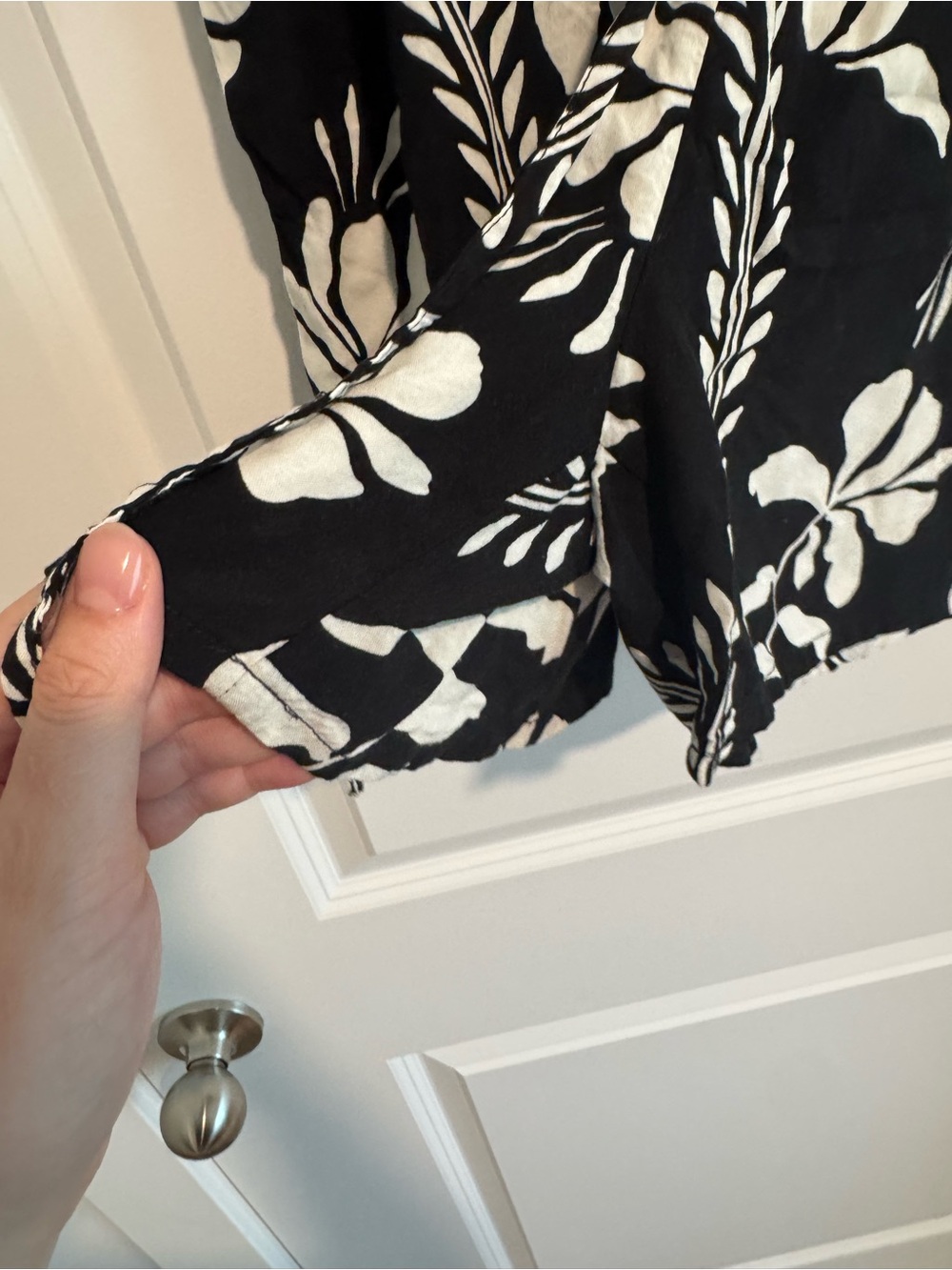 Mlle Gabrielle Black Floral Drawstring Shorts - Picture 5 of 6